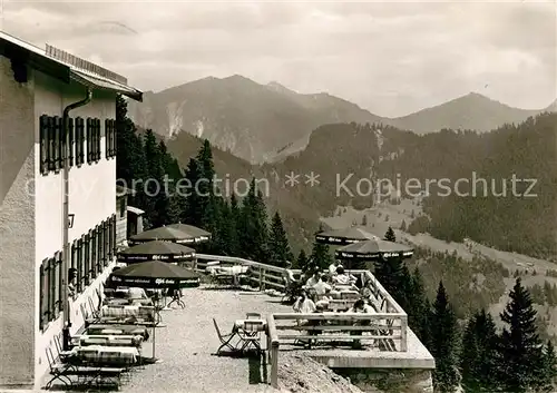 AK / Ansichtskarte Rottach Egern Wallbergbahn Terrasse Kat. Rottach Egern