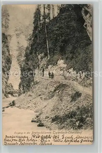 AK / Ansichtskarte Breitachklamm Schlucht Felsen Bergbach Kat. Oberstdorf