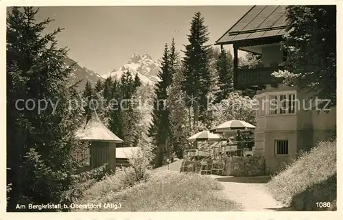 Oberstdorf Cafe Restauration Bergkristall Allgaeuer Alpen Kat. Oberstdorf