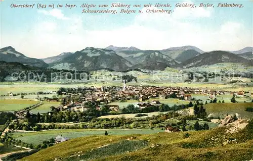 Oberstdorf Landschaftspanorama Allgaeuer Alpen Kat. Oberstdorf