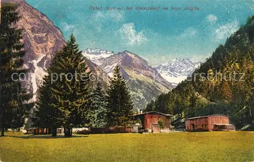 Oytal Bergdorf Alpenpanorama Photochromiekarte Nr 11744 Kat. Oberstdorf