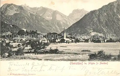 Oberstdorf Gesamtansicht mit Alpenpanorama Kat. Oberstdorf