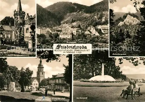 AK / Ansichtskarte Friedrichroda Schloss Reinhardsbrunn Kurpark Platz der OdF Kat. Friedrichroda