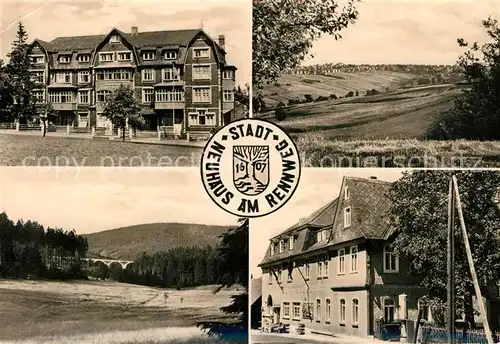 AK / Ansichtskarte Neuhaus Rennweg Eisenbahnbruecke Panorama Schieferhof  Kat. Neuhaus Rennweg