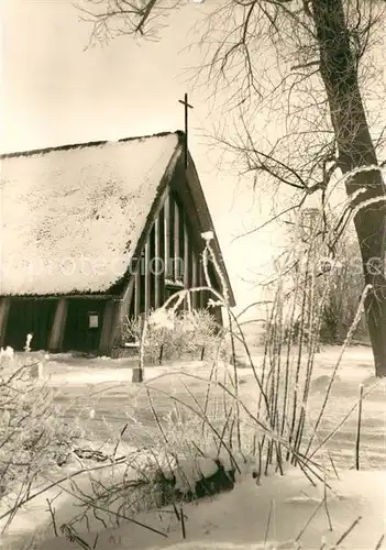 AK / Ansichtskarte Ahrenshoop Ostseebad Winterlandschaft Kirche Kat. Ahrenshoop