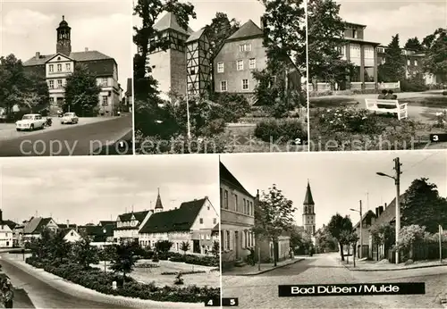 AK / Ansichtskarte Bad Dueben Rathaus Burg Freilichtbuehne Eisen Moorbad Platz der Jugend Kat. Bad Dueben