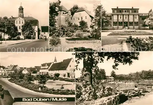 AK / Ansichtskarte Bad Dueben Rathaus Burg Freilichtbuehne Eisen Moorbad Freibad Hammermuehle Kat. Bad Dueben