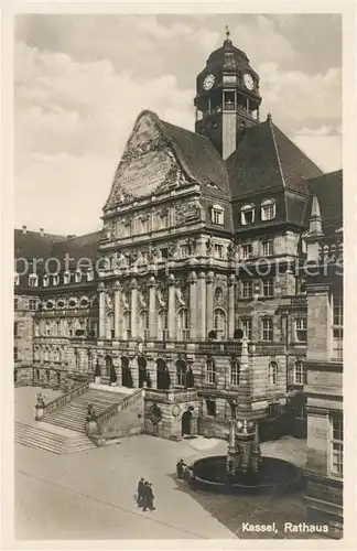 AK / Ansichtskarte Kassel Rathaus Brunnen Kat. Kassel