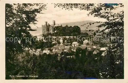 AK / Ansichtskarte Bornhagen Panorama mit Burg Hanstein im Werratal Kat. Bornhagen