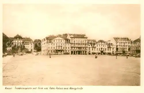 Kassel Friedrichsplatz mit Blick auf Rotes Palais und Koenigstrasse 1000jaehrige Stadt Serie Nr 238 Kat. Kassel