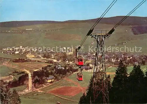 Oberwiesenthal Erzgebirge Panorama Seilbahn Kat. Oberwiesenthal