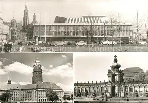 Dresden Kulturpalast Rathaus Zwinger Kat. Dresden Elbe