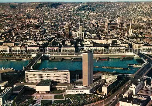 Rouen Vue generale aerienne sur la Prefecture et la rive droite de la Seine Kat. Rouen