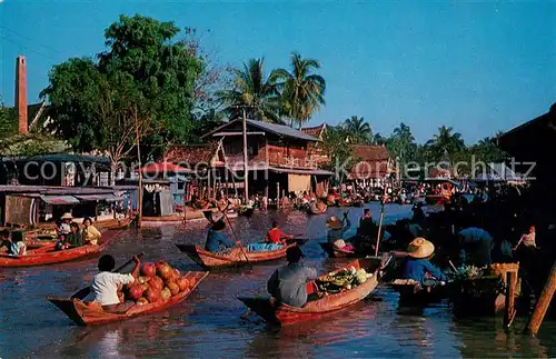 Bangkok Floating Market Wat Sye Kat. Bangkok