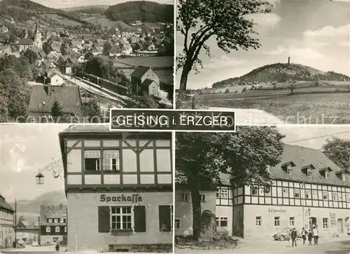 AK / Ansichtskarte Geising Erzgebirge Sparkasse Ratskeller Panorama Kat. Geising Osterzgebirge