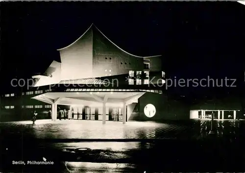 AK / Ansichtskarte Berlin Philharmonie Nacht Kat. Berlin