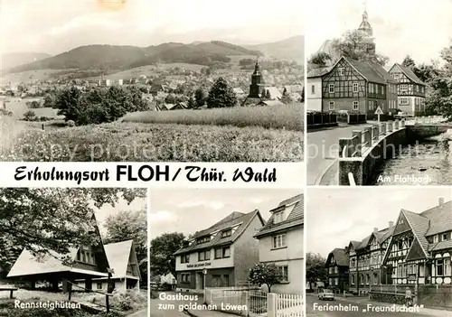 AK / Ansichtskarte Floh Seligenthal Gasthaus Goldenen Loewen Rennsteighuetten Ferienheim Kat. Floh Seligenthal