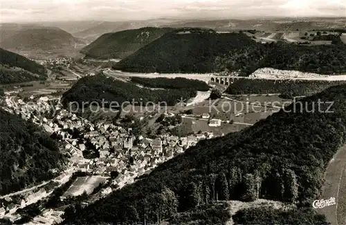 AK / Ansichtskarte Wiesensteig Malakoffbruecke Fliegeraufnahme Kat. Wiesensteig