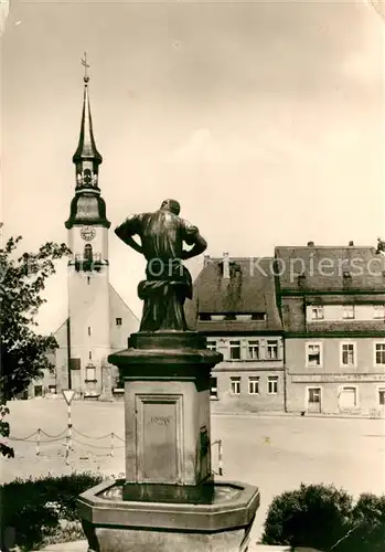 AK / Ansichtskarte Siebenlehn Kirche Brunnen Kat. Grossschirma