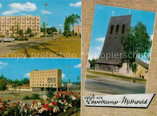 AK / Ansichtskarte Mittwald Espelkamp Breslauer Strasse Thomaskirche Rathaus Kat. Espelkamp