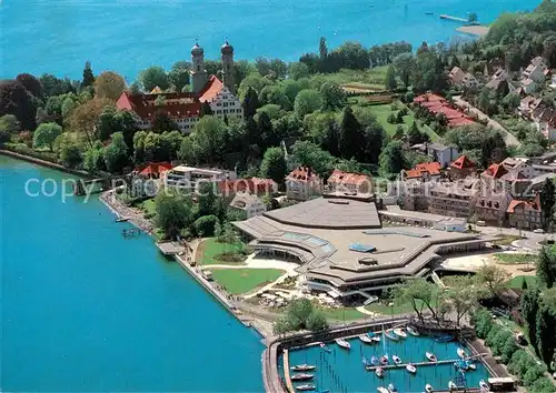 AK / Ansichtskarte Friedrichshafen Bodensee Graf Zeppelin Haus Hafen Fliegeraufnahme Kat. Friedrichshafen