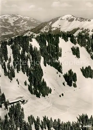 AK / Ansichtskarte Allgaeu Region Fliegeraufnahme Rangiswanger Horn Winterlandschaft Kat. Kempten (Allgaeu)