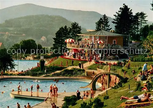 AK / Ansichtskarte Bad Kissingen Terrassen Schwimmbad am Ballinghain Kat. Bad Kissingen