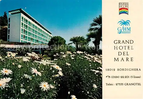 AK / Ansichtskarte Bordighera Grand Hotel del Mare Kat. Bordighera