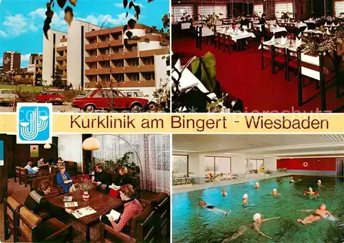 AK / Ansichtskarte Wiesbaden Kurklinik am Bingert Schwimmhalle Speisesaal Kat. Wiesbaden