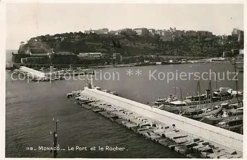 AK / Ansichtskarte Monaco Le Port et le Rocher de la Principaute Kat. Monaco