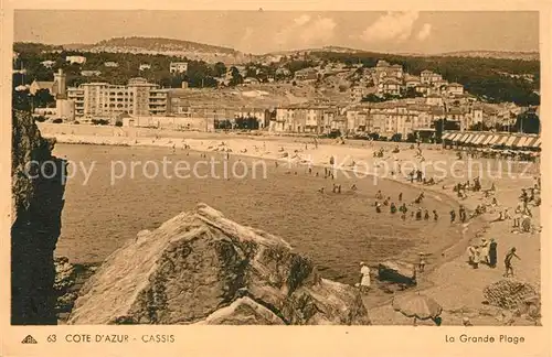 AK / Ansichtskarte Cassis La grande Plage Cote d Azur Kat. Cassis