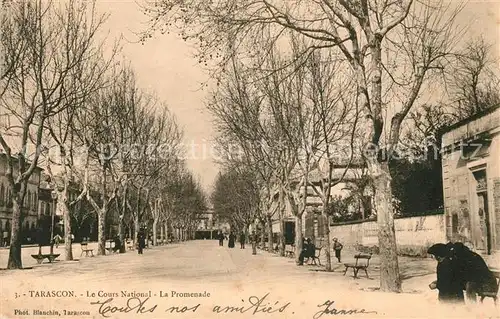 AK / Ansichtskarte Tarascon Bouches du Rhone Cours National La Promenade