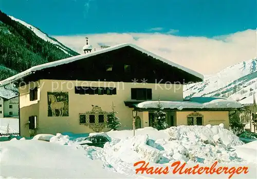 AK / Ansichtskarte Saalbach Hinterglemm Haus Unterberger Kat. Saalbach Hinterglemm