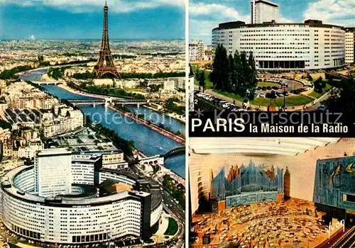 AK / Ansichtskarte Paris La Maison de la Radio et la Tour Eiffel La Salle de Concert Kat. Paris