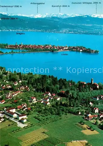 AK / Ansichtskarte Lindau Bodensee Fliegeraufnahme Bad Schachen Kat. Lindau (Bodensee)