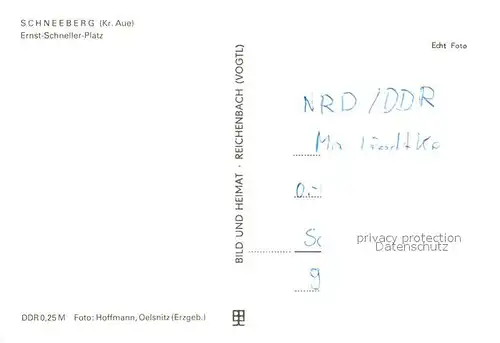 AK / Ansichtskarte Schneeberg Erzgebirge Ernst Schneller Platz Kat. Schneeberg