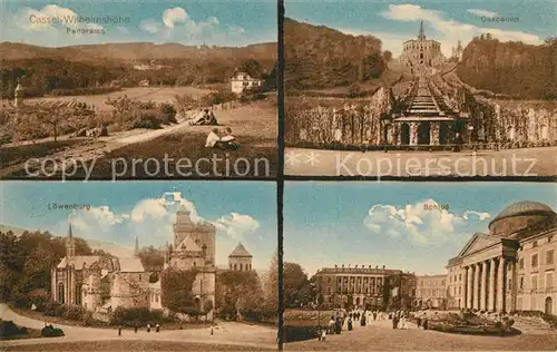 AK / Ansichtskarte Wilhelmshoehe Kassel Panorama Kaskaden Loewenburg Schloss Kat. Kassel