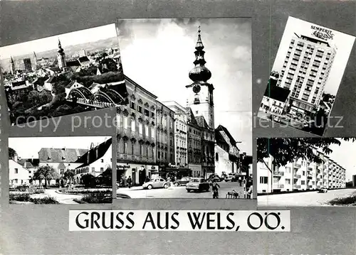 AK / Ansichtskarte Wels Kirche Semperit Park Panorama