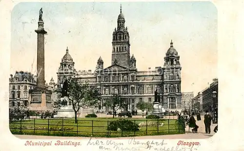 AK / Ansichtskarte Glasgow Municipal Buildings Monument Kat. Glasgow City