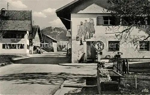 AK / Ansichtskarte Bad Oy Dorfstrasse mit Blick zur Alpspitze Kat. Oy Mittelberg