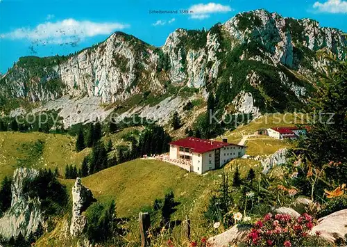 AK / Ansichtskarte Kampenwand Chiemgau Berggasthof mit Scheibenwand  Kat. Aschau i.Chiemgau