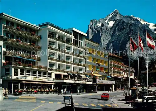 AK / Ansichtskarte Grindelwald Dorfpartie Wetterhorn Kat. Grindelwald