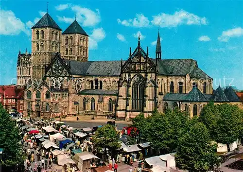 AK / Ansichtskarte Muenster Westfalen St Paulus Dom Markt Kat. Muenster