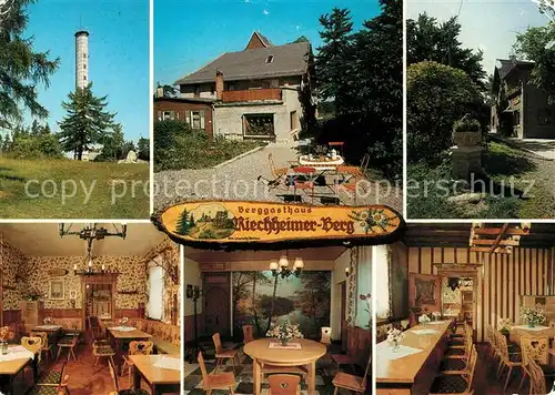 AK / Ansichtskarte Riechheimer Berg Berggasthaus Aussichtsturm Gastraeume Kat. Erfurt