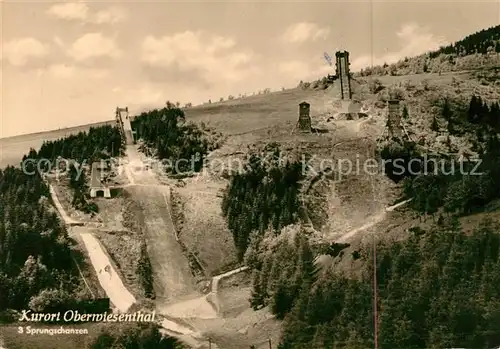 AK / Ansichtskarte Oberwiesenthal Erzgebirge 3 Sprungschanzen Kat. Oberwiesenthal