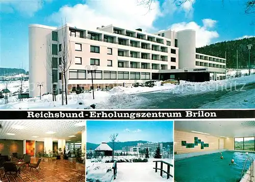 AK / Ansichtskarte Brilon Reichsbund Erholungszentrum Foyer Hallenbad Kat. Brilon