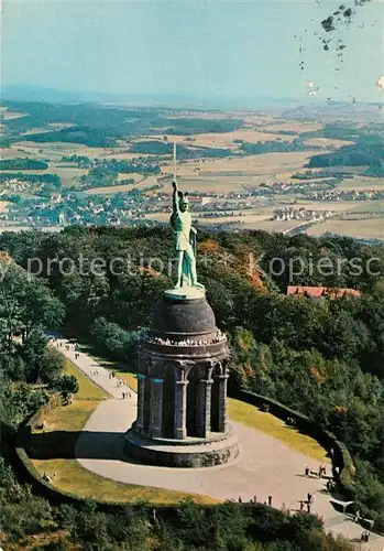 AK / Ansichtskarte Detmold Hermannsdenkmal Fliegeraufnahme Kat. Detmold