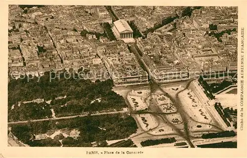 AK / Ansichtskarte Paris Place de Concorde Vue aerienne Kat. Paris