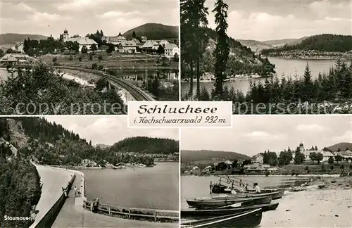 AK / Ansichtskarte Schluchsee Teilansicht Staumauer Strand Kat. Schluchsee