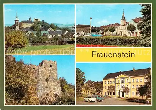 AK / Ansichtskarte Frauenstein Brand Erbisdorf Schloss Burgruine Markt Polytechnische Oberschule Julius Fucik Kat. Brand Erbisdorf